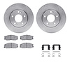 6512-03369 Brake Rotors w/5000 Advanced Brake Pads Kit with Hardware, 2001-2005 Kia/Hyundai/Genesis, Position: Front - image 1