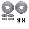 6512-03378 Brake Rotors w/5000 Advanced Brake Pads Kit with Hardware, 2010-2016 Kia/Hyundai/Genesis, Position: Rear - image 1