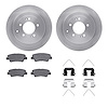 6512-03405 Brake Rotors w/5000 Advanced Brake Pads Kit with Hardware, Fits Select Kia/Hyundai/Genesis, Position: Rear - image 1