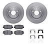 6512-03415 Brake Rotors w/5000 Advanced Brake Pads Kit with Hardware, 2013-2018 Kia/Hyundai/Genesis, Position: Front - image 1