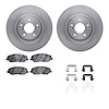 6512-03416 Brake Rotors w/5000 Advanced Brake Pads Kit with Hardware, 2013-2019 Kia/Hyundai/Genesis, Position: Front - image 1