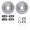 6512-03427 Brake Rotors w/5000 Advanced Brake Pads Kit with Hardware, Fits Select Kia/Hyundai/Genesis, Position: Front - image 1