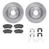 6512-03428 Brake Rotors w/5000 Advanced Brake Pads Kit with Hardware, Fits Select Kia/Hyundai/Genesis, Position: Front - image 1