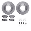6512-03435 Brake Rotors w/5000 Advanced Brake Pads Kit with Hardware, Fits Select Kia/Hyundai/Genesis, Position: Rear - image 1