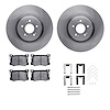 6512-03441 Brake Rotors w/5000 Advanced Brake Pads Kit with Hardware, 2018-2020 Kia/Hyundai/Genesis, Position: Front - image 1