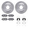 6512-03451 Brake Rotors w/5000 Advanced Brake Pads Kit with Hardware, Fits Select Kia/Hyundai/Genesis, Position: Rear - image 1