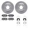 6512-03452 Brake Rotors w/5000 Advanced Brake Pads Kit with Hardware, Fits Select Kia/Hyundai/Genesis, Position: Rear - image 1