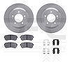 6512-03453 Brake Rotors w/5000 Advanced Brake Pads Kit with Hardware, Fits Select Kia/Hyundai/Genesis, Position: Rear - image 1