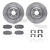 6512-03459 Brake Rotors w/5000 Advanced Brake Pads Kit with Hardware, Fits Select Kia/Hyundai/Genesis, Position: Front - image 1