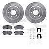 6512-03465 Brake Rotors w/5000 Advanced Brake Pads Kit with Hardware, Fits Select Kia/Hyundai/Genesis, Position: Rear - image 1