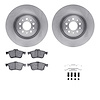 6512-07033 Brake Rotors w/5000 Advanced Brake Pads Kit with Hardware, 2014-2019 Mopar, Position: Front - image 1