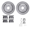 6512-10008 Brake Rotors w/5000 Advanced Brake Pads Kit with Hardware, 2017-2020 Kia/Hyundai/Genesis, Position: Rear - image 1