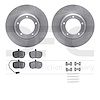 6512-11033 Brake Rotors w/5000 Advanced Brake Pads Kit with Hardware, 1987-1989 Land Rover, Position: Front - image 1