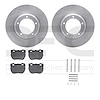 6512-11035 Brake Rotors w/5000 Advanced Brake Pads Kit with Hardware, 1994-1999 Land Rover, Position: Front - image 1