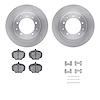 6512-11049 Brake Rotors w/5000 Advanced Brake Pads Kit with Hardware, 1974-2016 Land Rover, Position: Rear - image 1