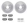 6512-11058 Brake Rotors w/5000 Advanced Brake Pads Kit with Hardware, 1994-2002 Land Rover, Position: Rear - image 1