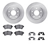 6512-11066 Brake Rotors w/5000 Advanced Brake Pads Kit with Hardware, 2002-2005 Land Rover, Position: Front - image 1