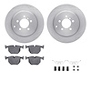 6512-11072 Brake Rotors w/5000 Advanced Brake Pads Kit with Hardware, 2003-2005 Land Rover, Position: Rear - image 1