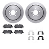 6512-11081 Brake Rotors w/5000 Advanced Brake Pads Kit with Hardware, 2005-2016 Land Rover, Position: Rear - image 1