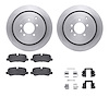 6512-11082 Brake Rotors w/5000 Advanced Brake Pads Kit with Hardware, 2010-2013 Land Rover, Position: Rear - image 1