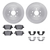 6512-11113 Brake Rotors w/5000 Advanced Brake Pads Kit with Hardware, 2008-2012 Land Rover, Position: Rear - image 1