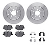 6512-11116 Brake Rotors w/5000 Advanced Brake Pads Kit with Hardware, 2010-2012 Land Rover, Position: Rear - image 1