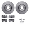 6512-11122 Brake Rotors w/5000 Advanced Brake Pads Kit with Hardware, 2010-2012 Land Rover, Position: Front - image 1