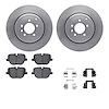 6512-11125 Brake Rotors w/5000 Advanced Brake Pads Kit with Hardware, 2010-2013 Land Rover, Position: Rear - image 1