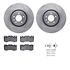 6512-11131 Brake Rotors w/5000 Advanced Brake Pads Kit with Hardware, 2010-2017 Land Rover, Position: Front - image 1