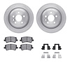 6512-11136 Brake Rotors w/5000 Advanced Brake Pads Kit with Hardware, 2012-2015 Land Rover, Position: Rear - image 1