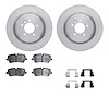 6512-11142 Brake Rotors w/5000 Advanced Brake Pads Kit with Hardware, 2013-2021 Land Rover, Position: Rear - image 1