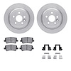 6512-11148 Brake Rotors w/5000 Advanced Brake Pads Kit with Hardware, 2013-2015 Land Rover, Position: Rear - image 1