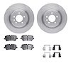 6512-11157 Brake Rotors w/5000 Advanced Brake Pads Kit with Hardware, 2014-2017 Land Rover, Position: Rear - image 1