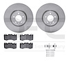 6512-11176 Brake Rotors w/5000 Advanced Brake Pads Kit with Hardware, 2018-2021 Land Rover, Position: Front - image 1