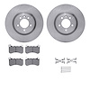 6512-11185 Brake Rotors w/5000 Advanced Brake Pads Kit with Hardware, 2018-2021 Land Rover, Position: Front - image 1