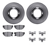 6512-13045 Brake Rotors w/5000 Advanced Brake Pads Kit with Hardware, 1985-1991 Subaru, Position: Rear - image 1