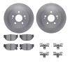 6512-13060 Brake Rotors w/5000 Advanced Brake Pads Kit with Hardware, 1988-1991 Subaru, Position: Rear - image 1