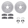 6512-13076 Brake Rotors w/5000 Advanced Brake Pads Kit with Hardware, 1998-2003 Subaru, Position: Rear - image 1
