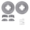 6512-13118 Brake Rotors w/5000 Advanced Brake Pads Kit with Hardware, 1983-1989 Subaru, Position: Front - image 1