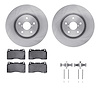 6512-13126 Brake Rotors w/5000 Advanced Brake Pads Kit with Hardware, 2005-2020 Subaru, Position: Front - image 1