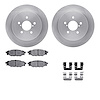 6512-13150 Brake Rotors w/5000 Advanced Brake Pads Kit with Hardware, 2005-2009 Subaru, Position: Rear - image 1