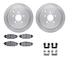6512-13153 Brake Rotors w/5000 Advanced Brake Pads Kit with Hardware, 2008-2015 Subaru, Position: Rear - image 1