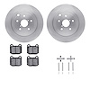 6512-13156 Brake Rotors w/5000 Advanced Brake Pads Kit with Hardware, 2008-2020 Subaru, Position: Rear - image 1