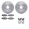 6512-13165 Brake Rotors w/5000 Advanced Brake Pads Kit with Hardware, Fits Select Subaru, Position: Rear - image 1