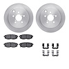 6512-13177 Brake Rotors w/5000 Advanced Brake Pads Kit with Hardware, 2014-2018 Subaru, Position: Rear - image 1