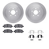 6512-13183 Brake Rotors w/5000 Advanced Brake Pads Kit with Hardware, 2000-2006 Subaru, Position: Rear - image 1