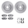 6512-13201 Brake Rotors w/5000 Advanced Brake Pads Kit with Hardware, 2018-2019 Subaru, Position: Front - image 1