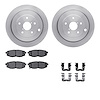 6512-13207 Brake Rotors w/5000 Advanced Brake Pads Kit with Hardware, 2006-2014 Subaru, Position: Rear - image 1