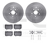 6512-13222 Brake Rotors w/5000 Advanced Brake Pads Kit with Hardware, 2018-2021 Subaru, Position: Rear - image 1