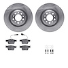 6512-16035 Brake Rotors w/5000 Advanced Brake Pads Kit with Hardware, 2017-2021 Alfa Romeo, Position: Rear - image 1